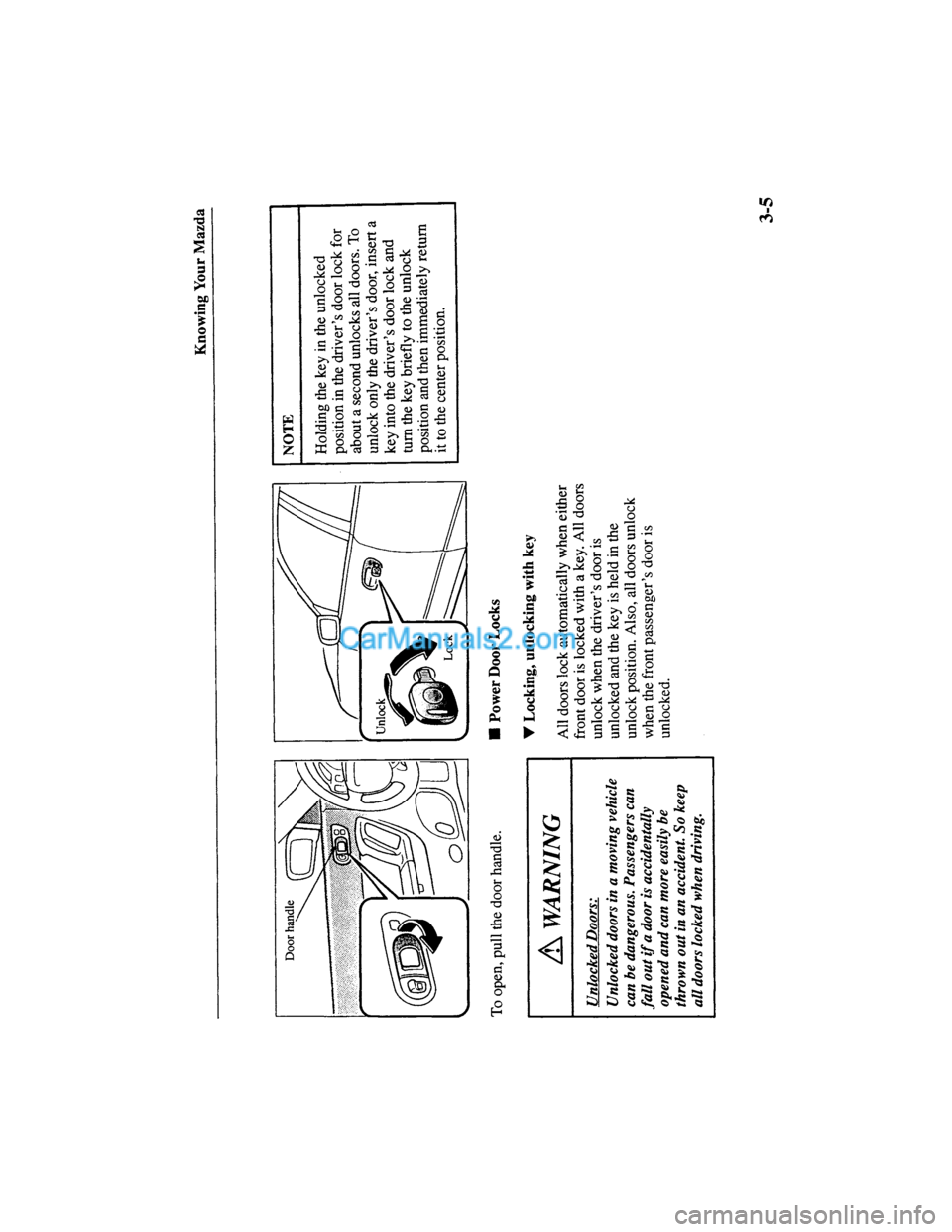 MAZDA MODEL MILLENIA 2000  Owners Manual (in English) 