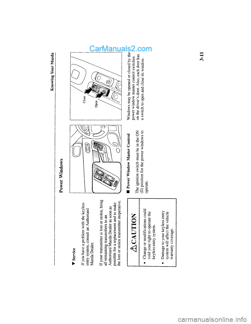 MAZDA MODEL MILLENIA 2000  Owners Manual (in English) 