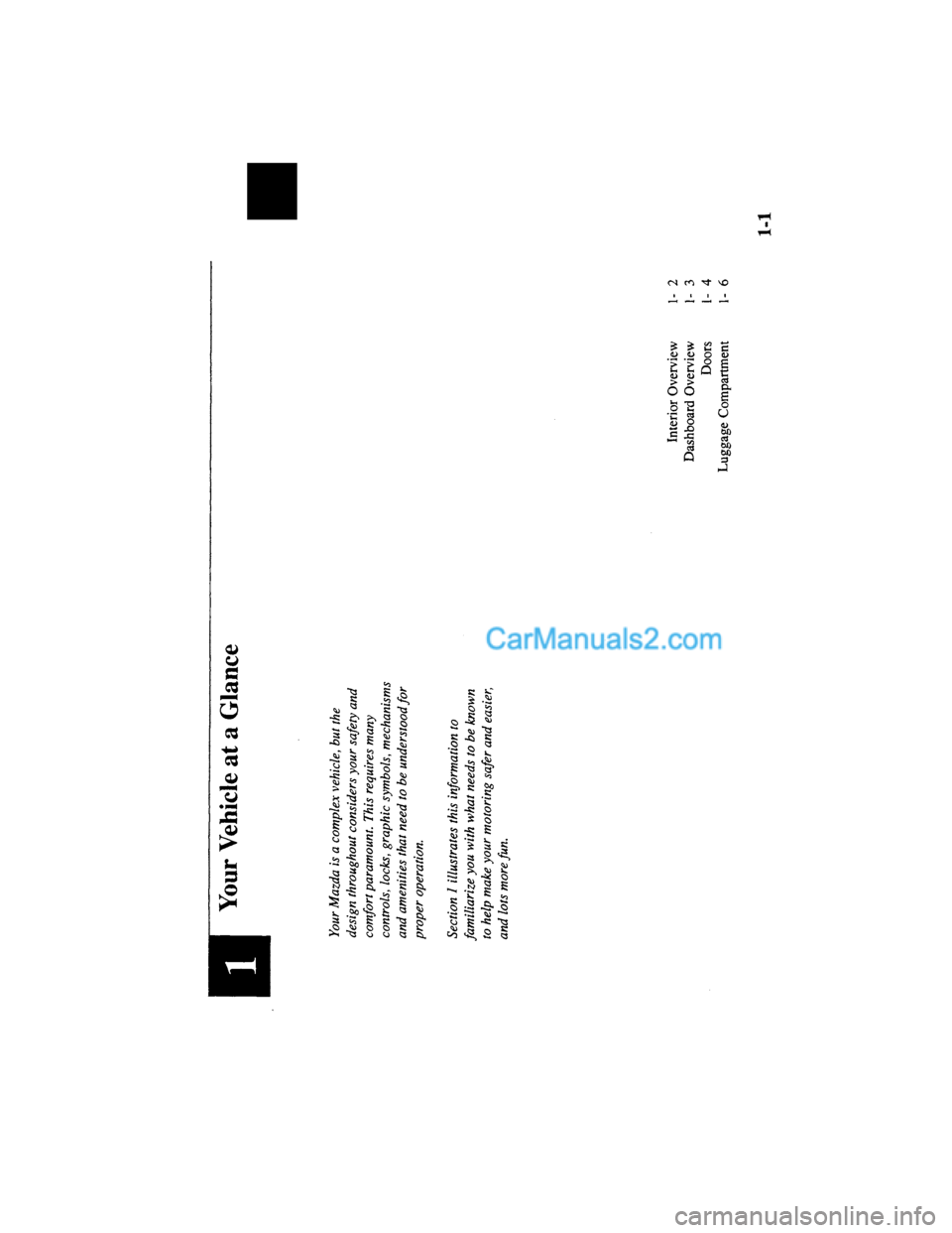 MAZDA MODEL MILLENIA 2000  Owners Manual (in English) 