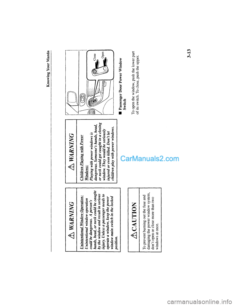 MAZDA MODEL MILLENIA 2000  Owners Manual (in English) 