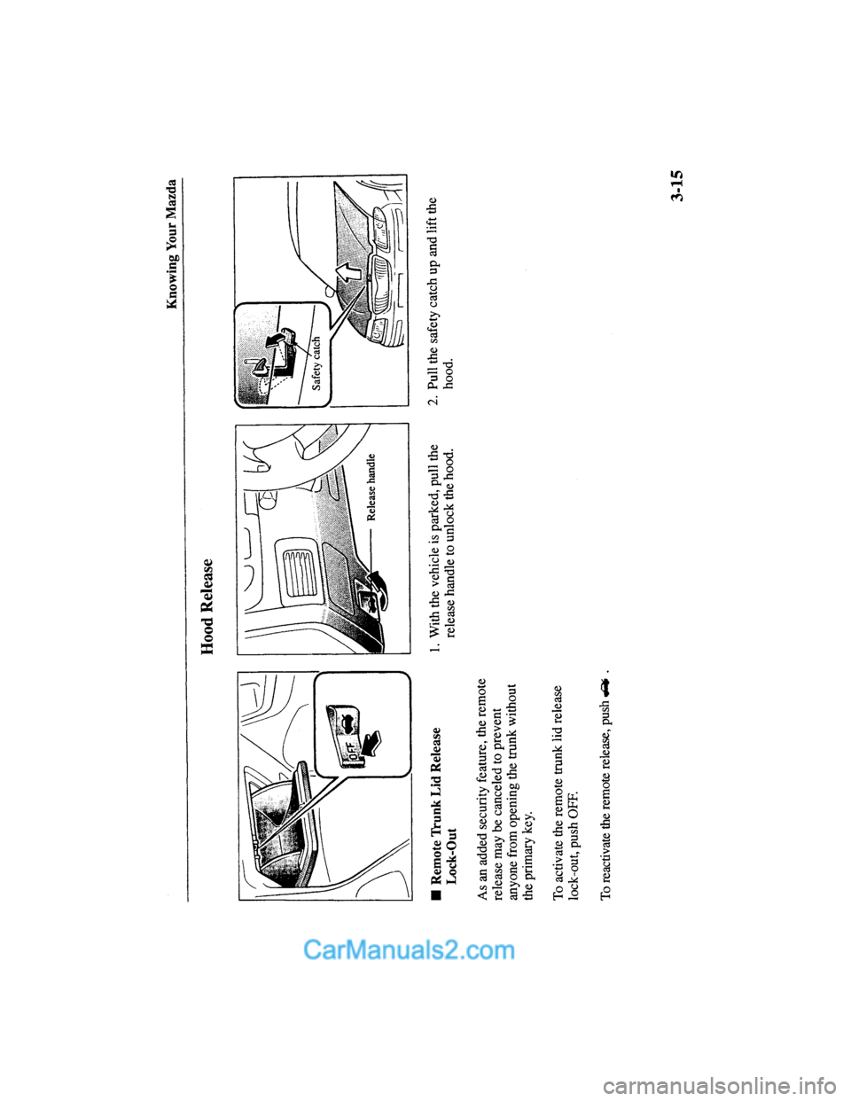 MAZDA MODEL MILLENIA 2000  Owners Manual (in English) 