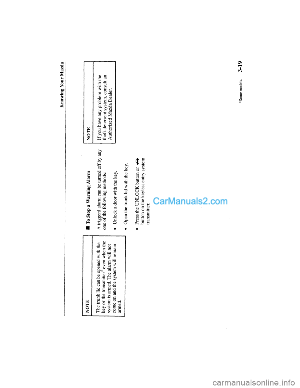 MAZDA MODEL MILLENIA 2000  Owners Manual (in English) 