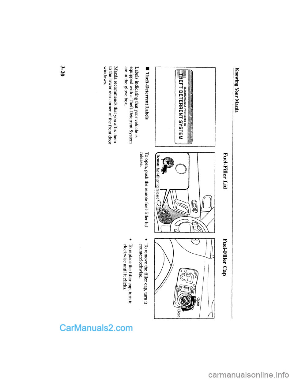 MAZDA MODEL MILLENIA 2000  Owners Manual (in English) 