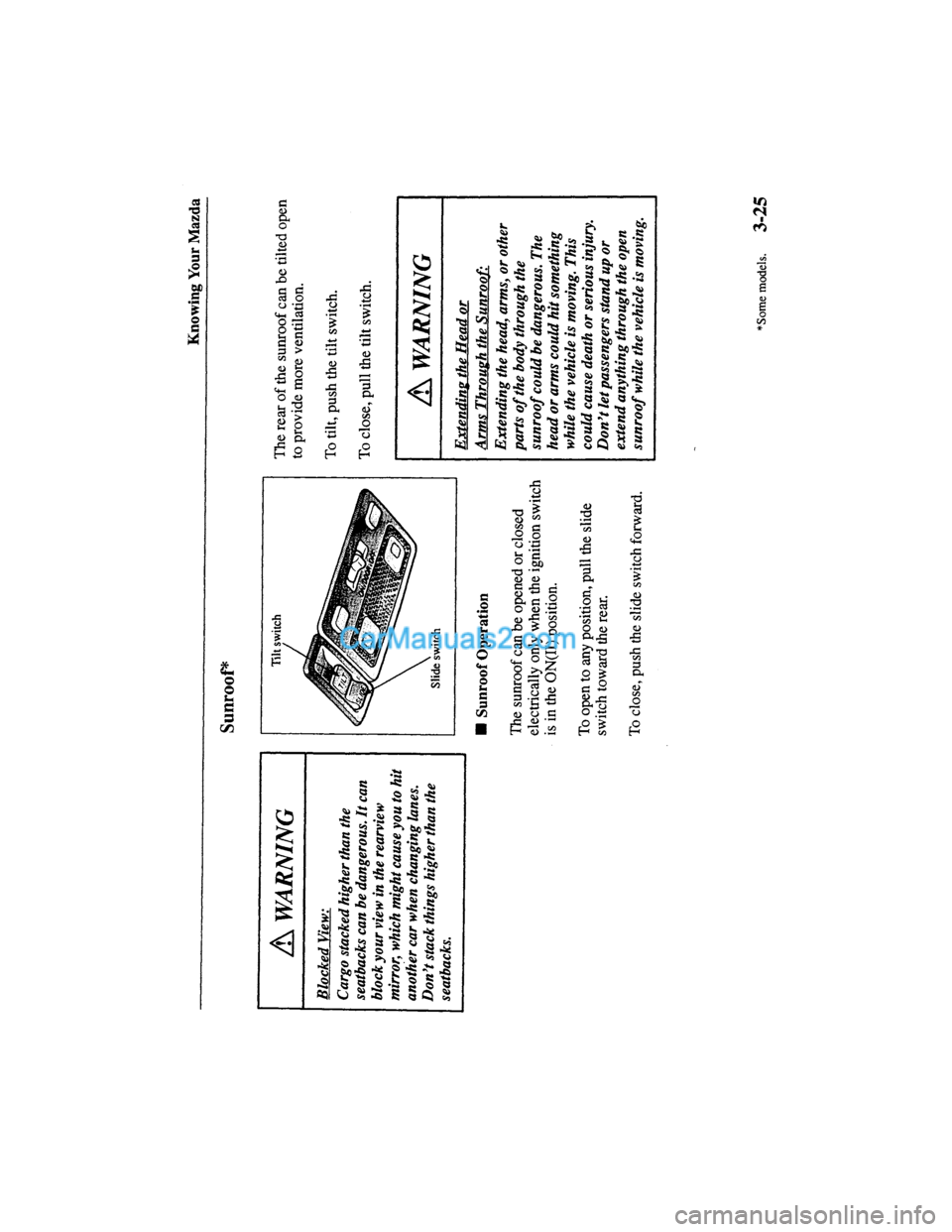 MAZDA MODEL MILLENIA 2000  Owners Manual (in English) 