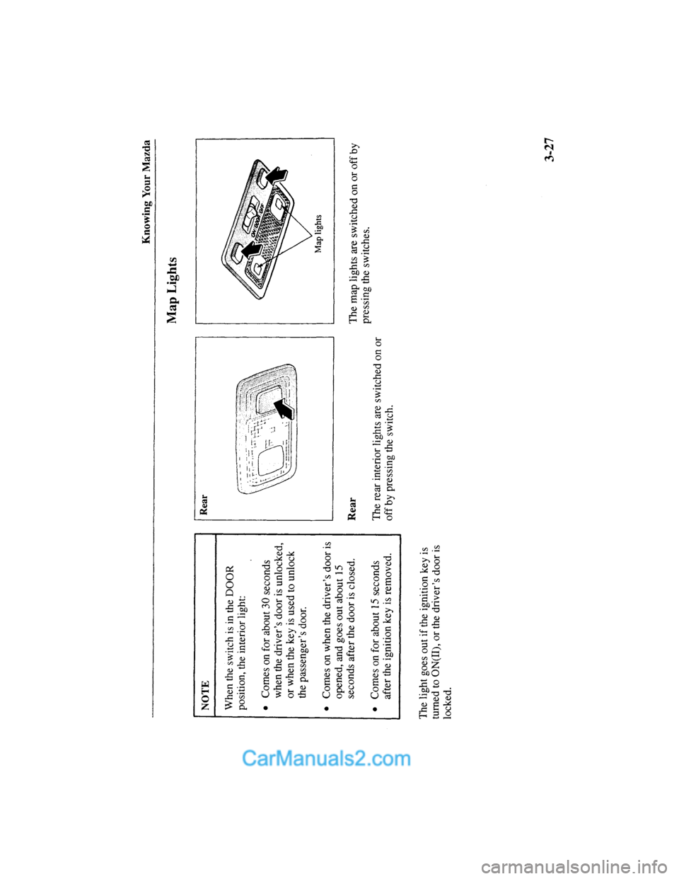 MAZDA MODEL MILLENIA 2000  Owners Manual (in English) 