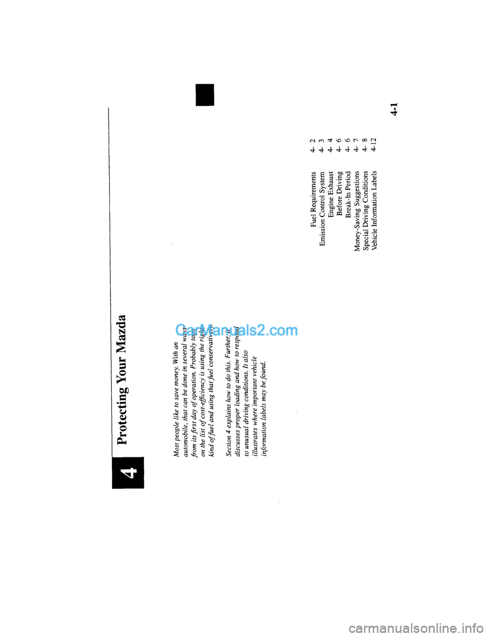 MAZDA MODEL MILLENIA 2000  Owners Manual (in English) 