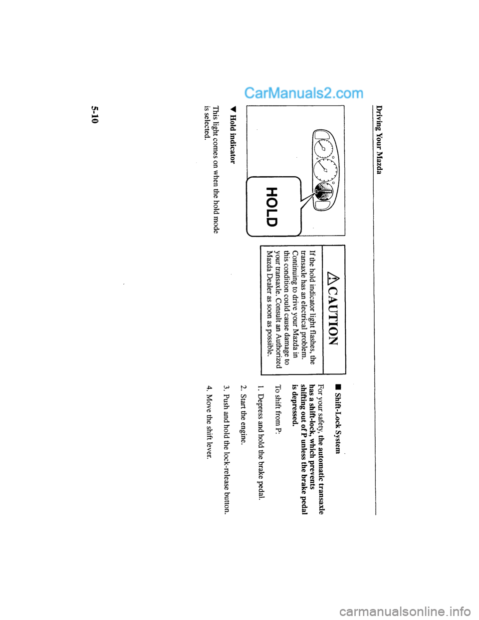 MAZDA MODEL MILLENIA 2000  Owners Manual (in English) 