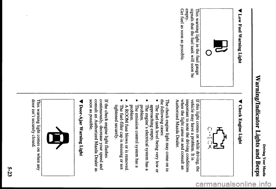 MAZDA MODEL PROTÉGÉ 2000  Owners Manual (in English) 