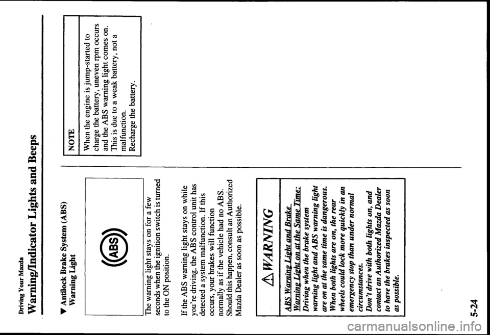 MAZDA MODEL PROTÉGÉ 2000  Owners Manual (in English) 