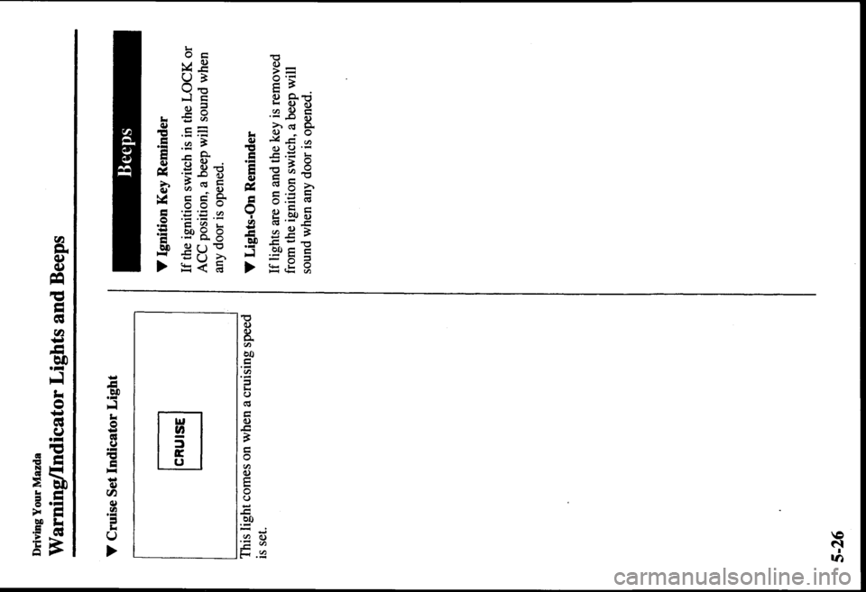 MAZDA MODEL PROTÉGÉ 2000  Owners Manual (in English) 