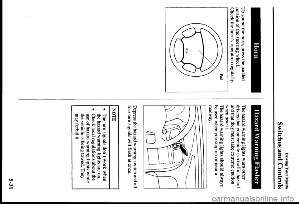 MAZDA MODEL PROTÉGÉ 2000  Owners Manual (in English) 