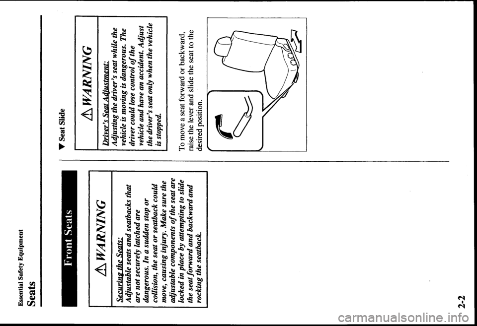 MAZDA MODEL PROTÉGÉ 2000  Owners Manual (in English) 