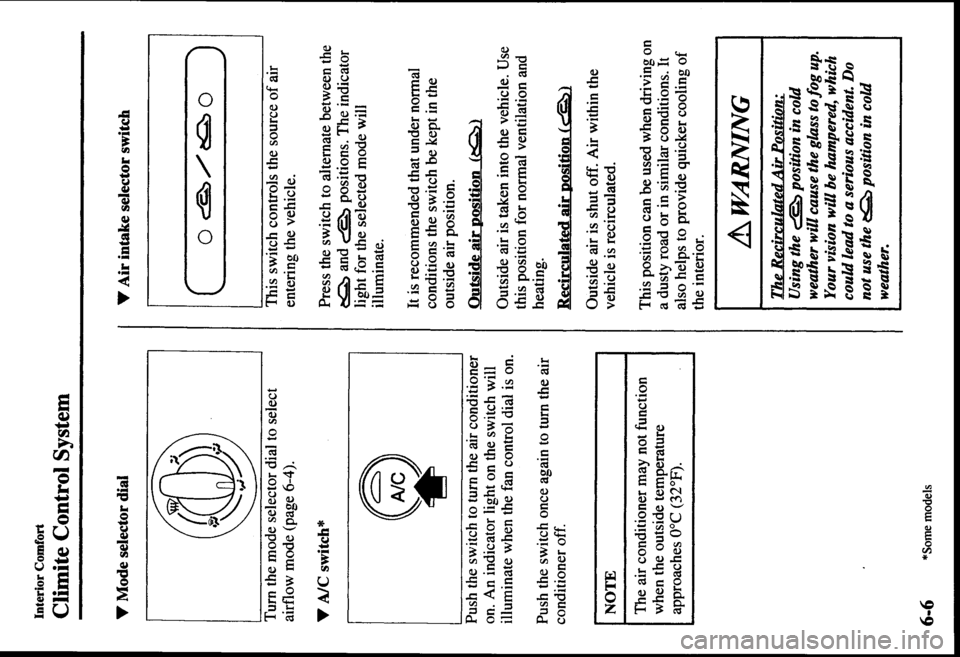 MAZDA MODEL PROTÉGÉ 2000  Owners Manual (in English) 