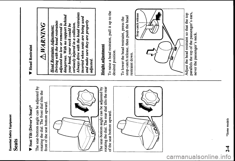 MAZDA MODEL PROTÉGÉ 2000  Owners Manual (in English) 