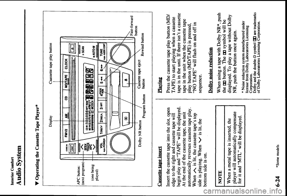 MAZDA MODEL PROTÉGÉ 2000  Owners Manual (in English) 