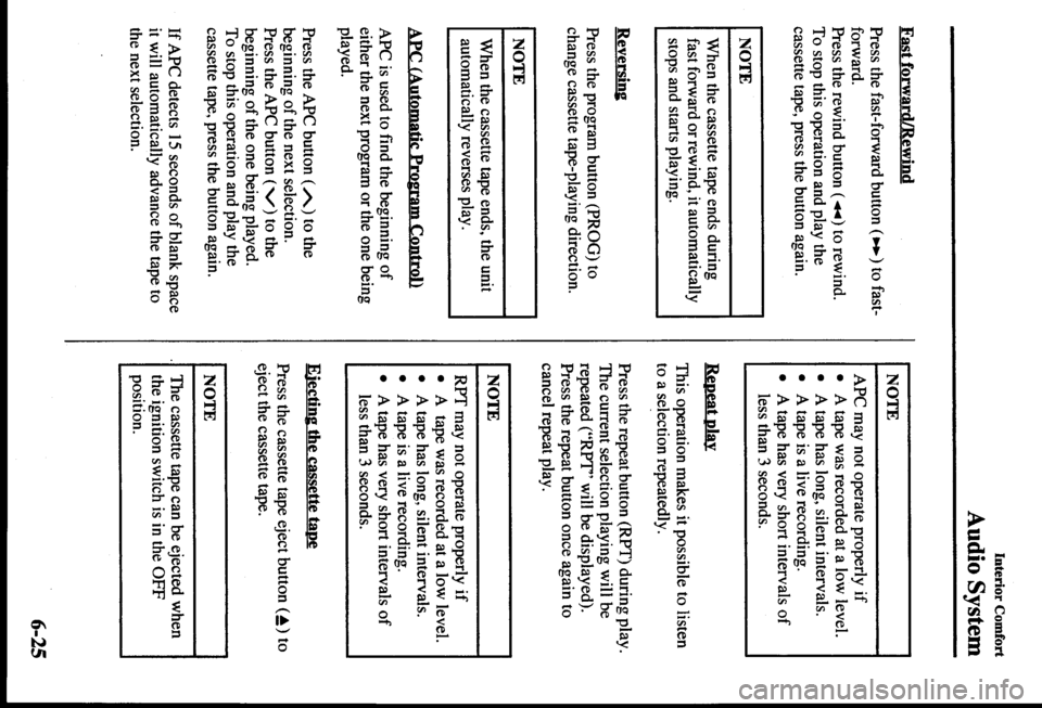 MAZDA MODEL PROTÉGÉ 2000  Owners Manual (in English) 