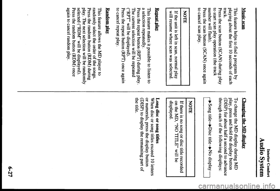 MAZDA MODEL PROTÉGÉ 2000  Owners Manual (in English) 