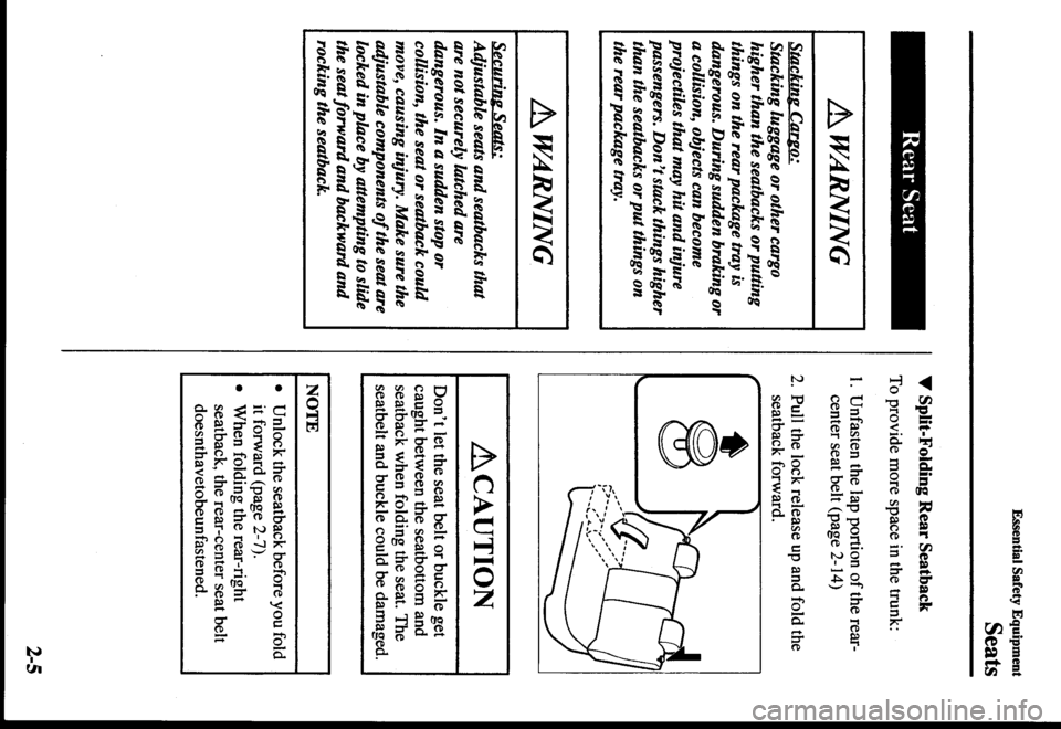 MAZDA MODEL PROTÉGÉ 2000  Owners Manual (in English) 