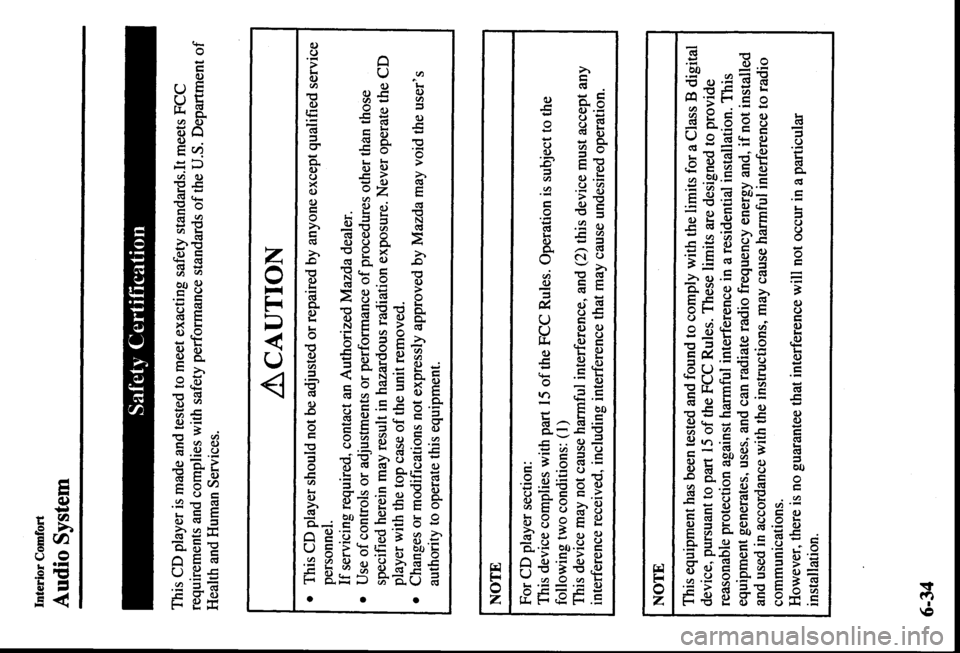 MAZDA MODEL PROTÉGÉ 2000  Owners Manual (in English) 