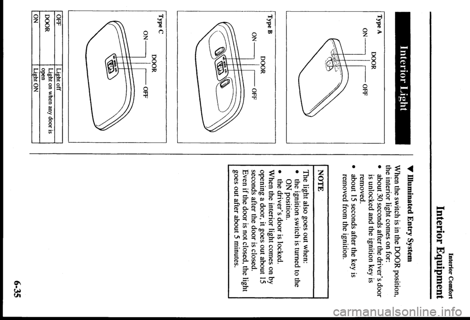 MAZDA MODEL PROTÉGÉ 2000  Owners Manual (in English) 