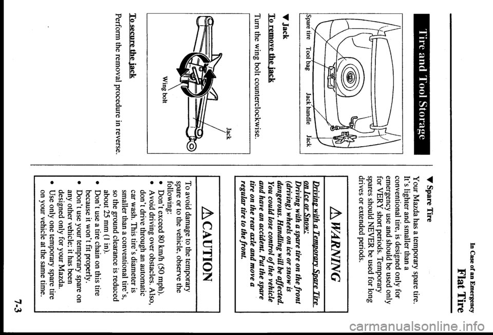 MAZDA MODEL PROTÉGÉ 2000  Owners Manual (in English) 