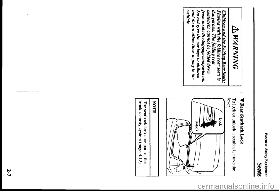 MAZDA MODEL PROTÉGÉ 2000  Owners Manual (in English) 