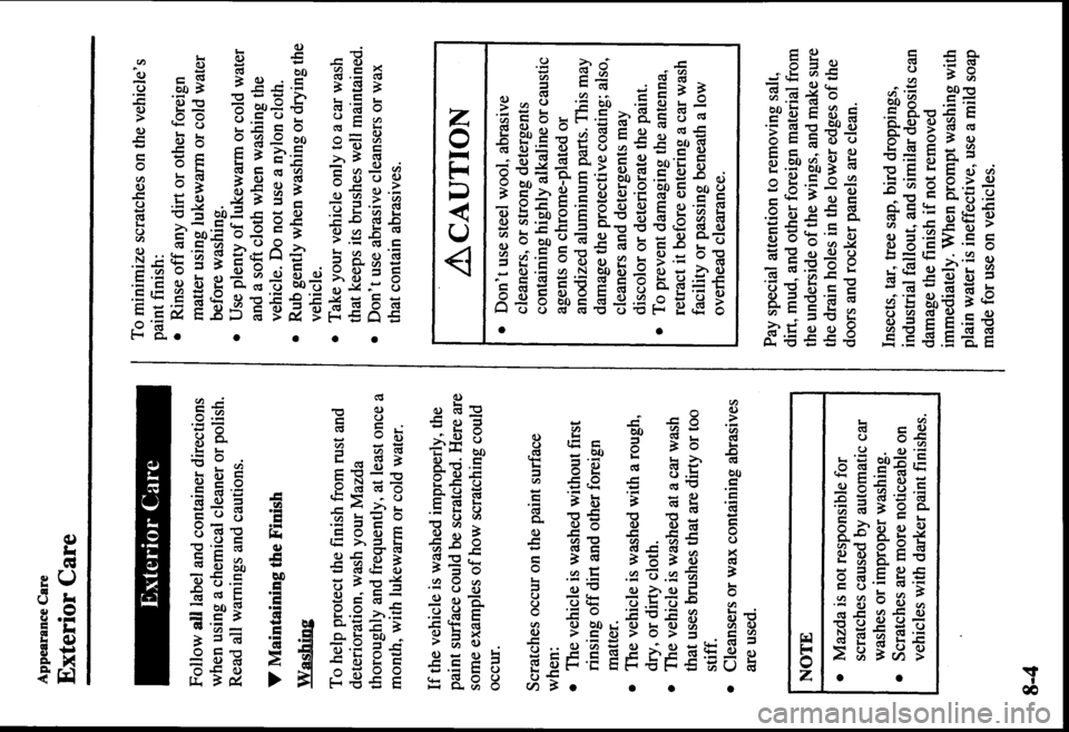 MAZDA MODEL PROTÉGÉ 2000  Owners Manual (in English) 