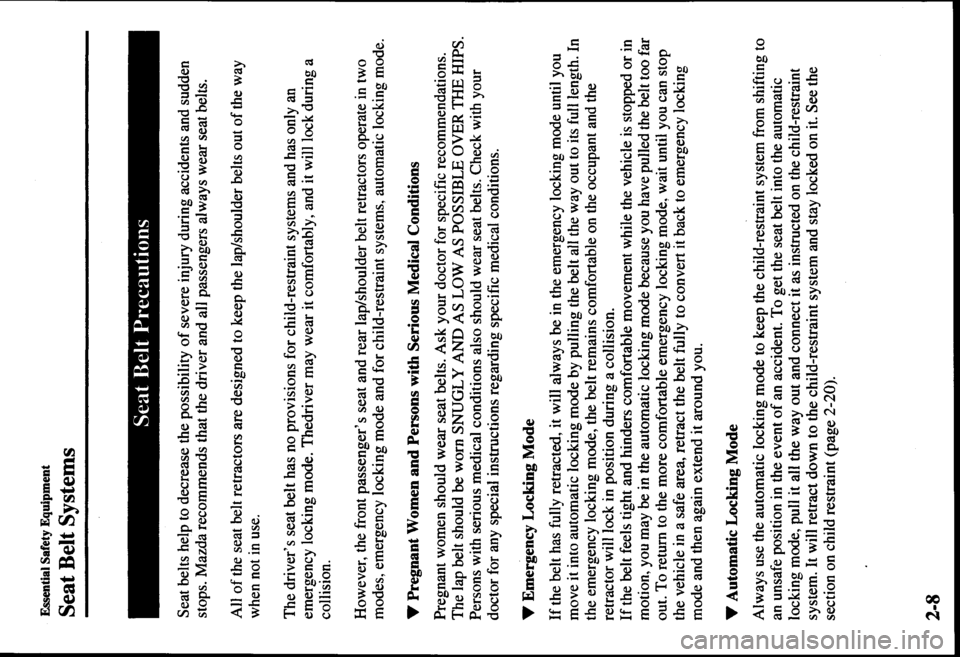 MAZDA MODEL PROTÉGÉ 2000  Owners Manual (in English) 