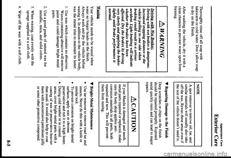 MAZDA MODEL PROTÉGÉ 2000  Owners Manual (in English) 