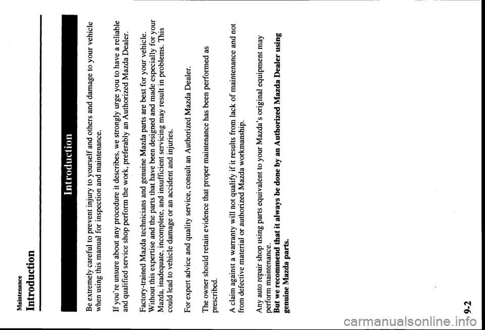 MAZDA MODEL PROTÉGÉ 2000  Owners Manual (in English) 