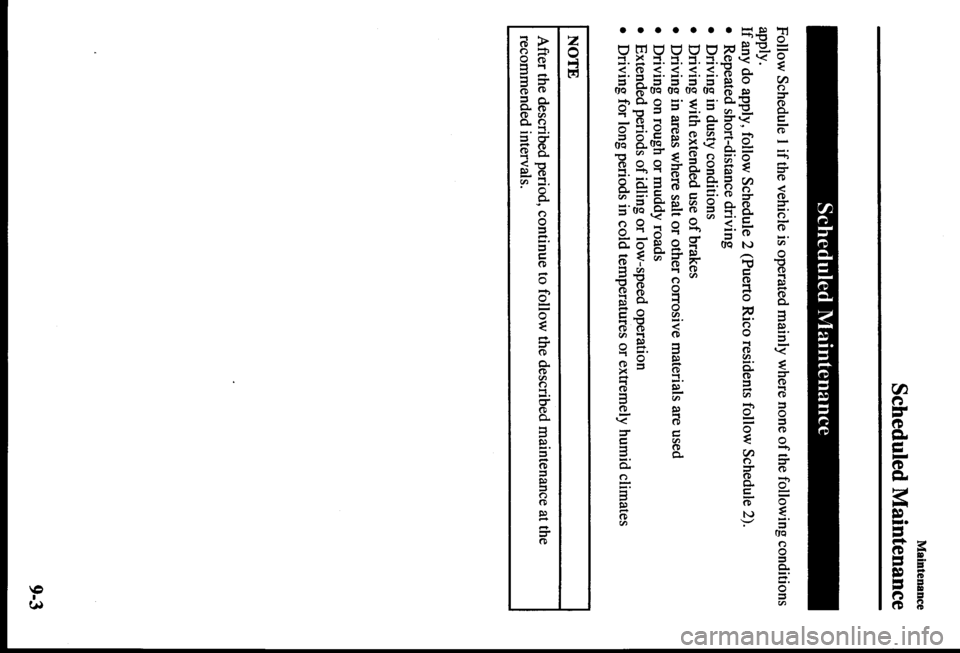 MAZDA MODEL PROTÉGÉ 2000  Owners Manual (in English) 