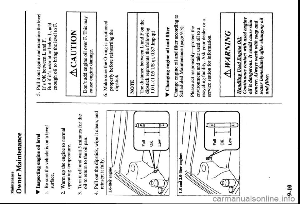 MAZDA MODEL PROTÉGÉ 2000  Owners Manual (in English) 
