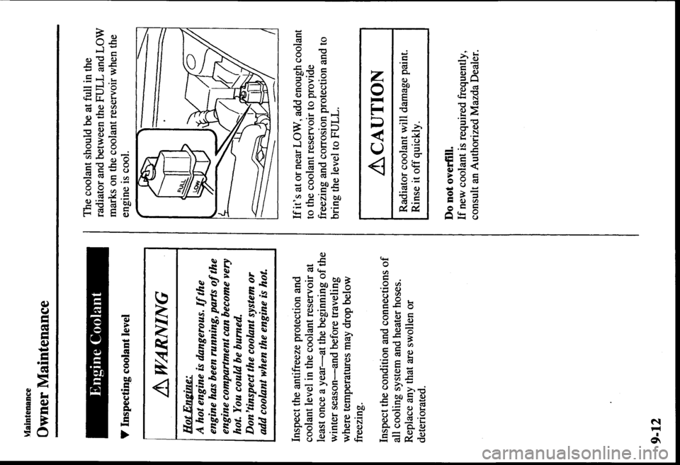 MAZDA MODEL PROTÉGÉ 2000  Owners Manual (in English) 