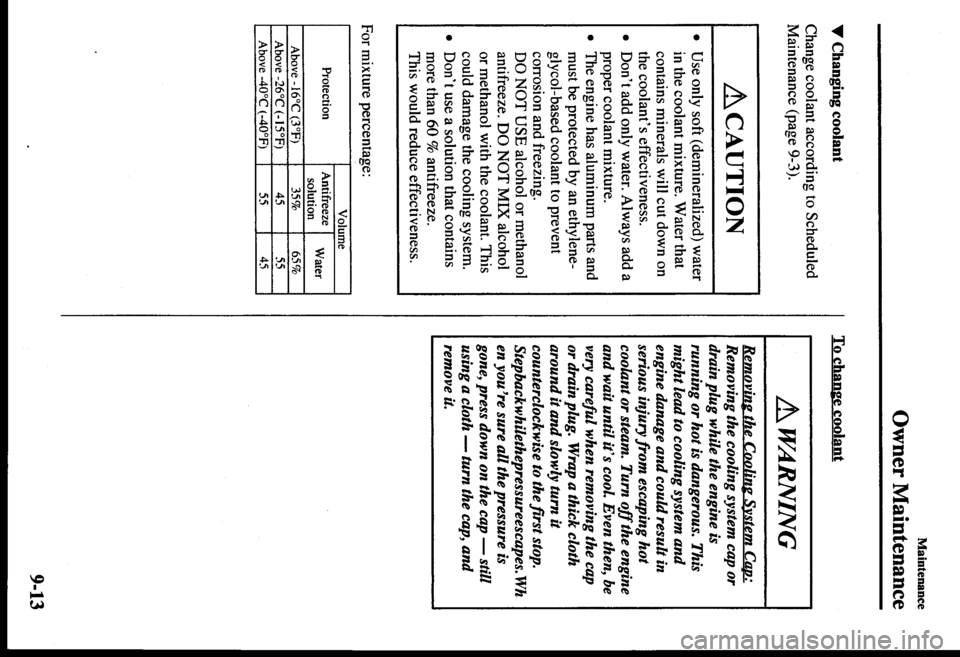 MAZDA MODEL PROTÉGÉ 2000  Owners Manual (in English) 