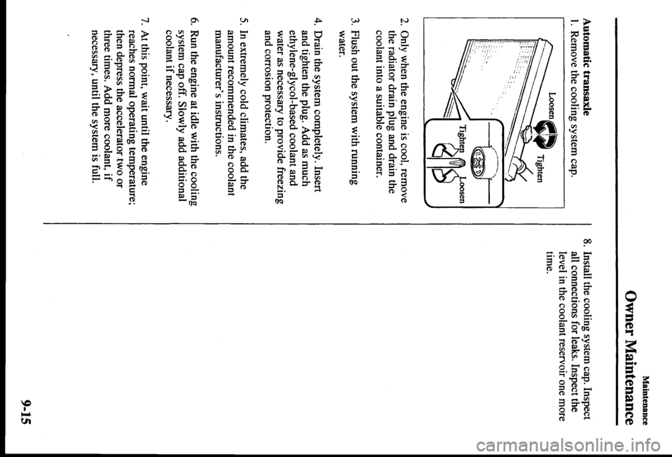 MAZDA MODEL PROTÉGÉ 2000  Owners Manual (in English) 