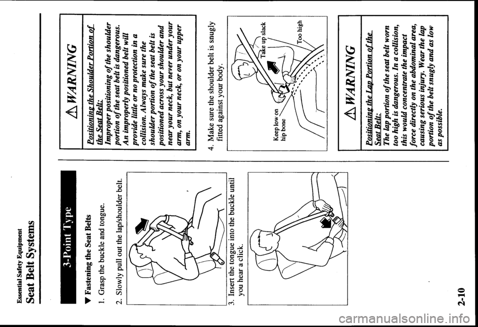 MAZDA MODEL PROTÉGÉ 2000  Owners Manual (in English) 