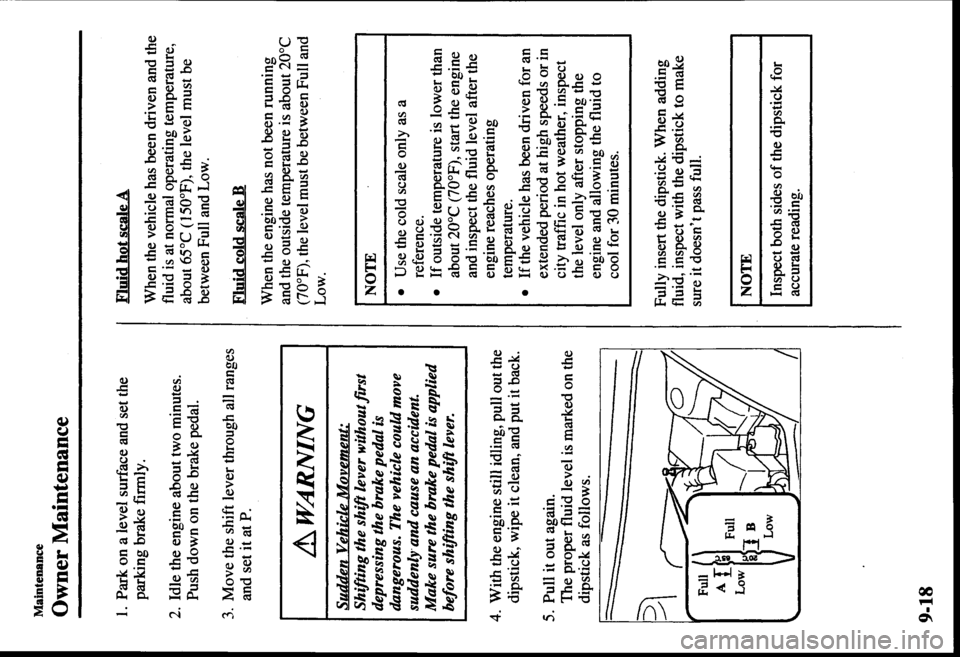 MAZDA MODEL PROTÉGÉ 2000  Owners Manual (in English) 