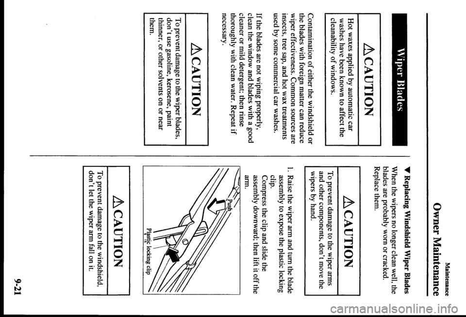 MAZDA MODEL PROTÉGÉ 2000  Owners Manual (in English) 