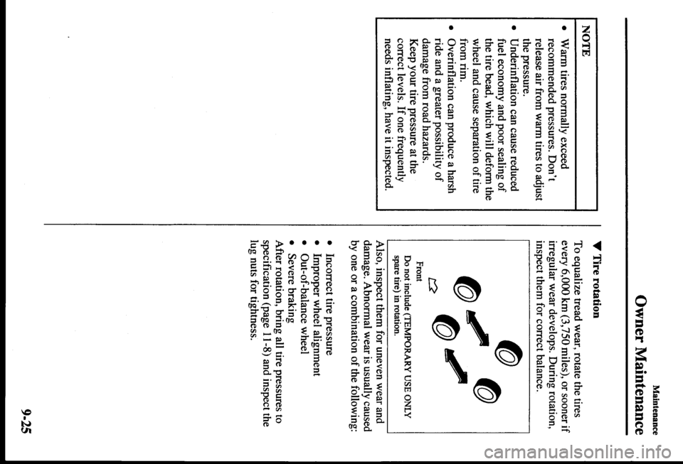 MAZDA MODEL PROTÉGÉ 2000  Owners Manual (in English) 