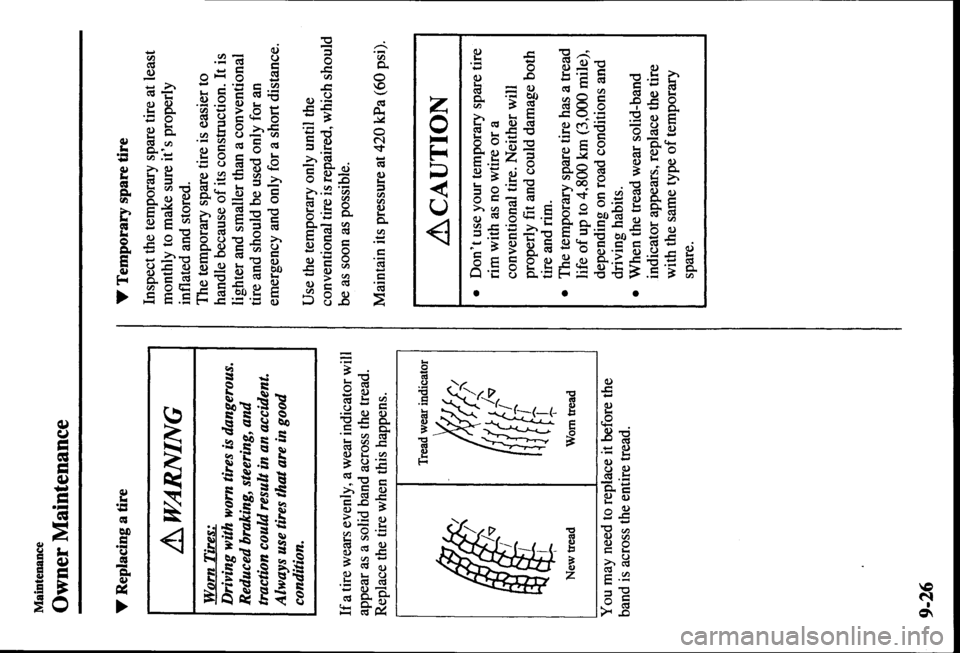 MAZDA MODEL PROTÉGÉ 2000  Owners Manual (in English) 