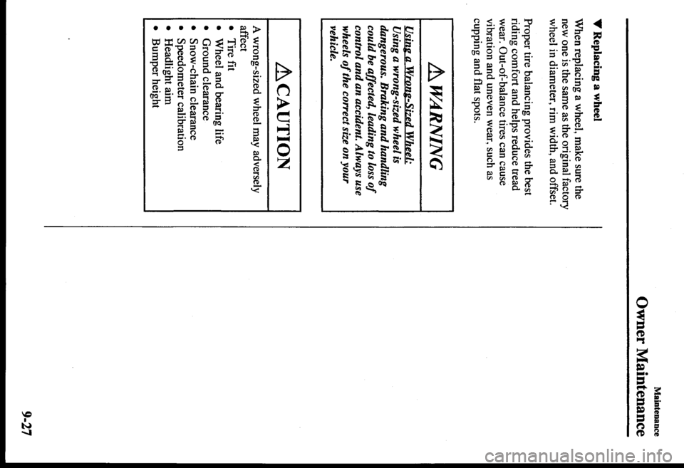 MAZDA MODEL PROTÉGÉ 2000  Owners Manual (in English) 