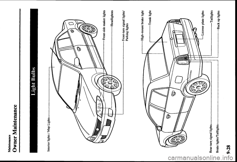 MAZDA MODEL PROTÉGÉ 2000  Owners Manual (in English) 