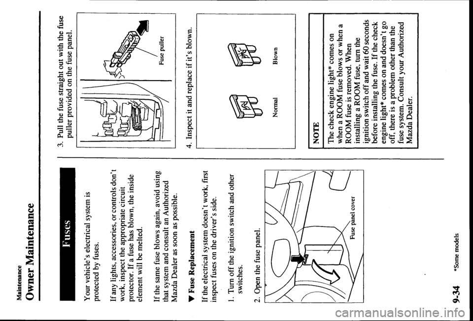 MAZDA MODEL PROTÉGÉ 2000  Owners Manual (in English) 