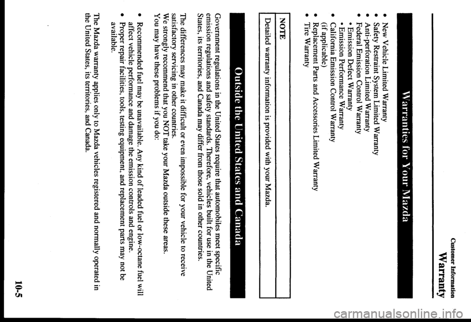 MAZDA MODEL PROTÉGÉ 2000  Owners Manual (in English) 