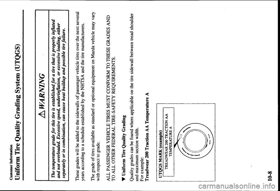 MAZDA MODEL PROTÉGÉ 2000  Owners Manual (in English) 
