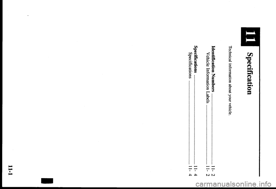 MAZDA MODEL PROTÉGÉ 2000  Owners Manual (in English) 