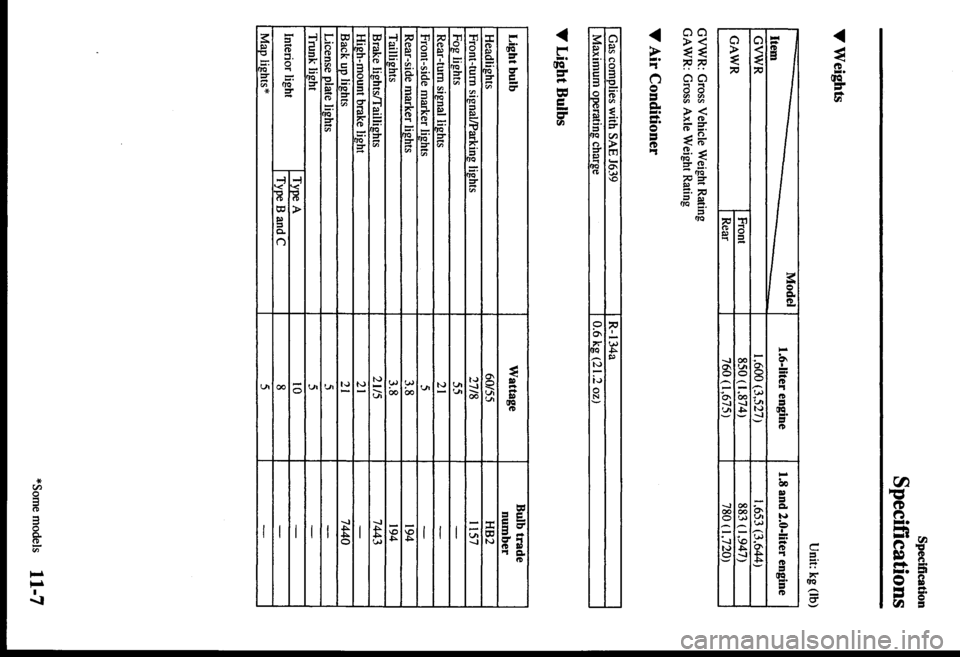 MAZDA MODEL PROTÉGÉ 2000  Owners Manual (in English) 