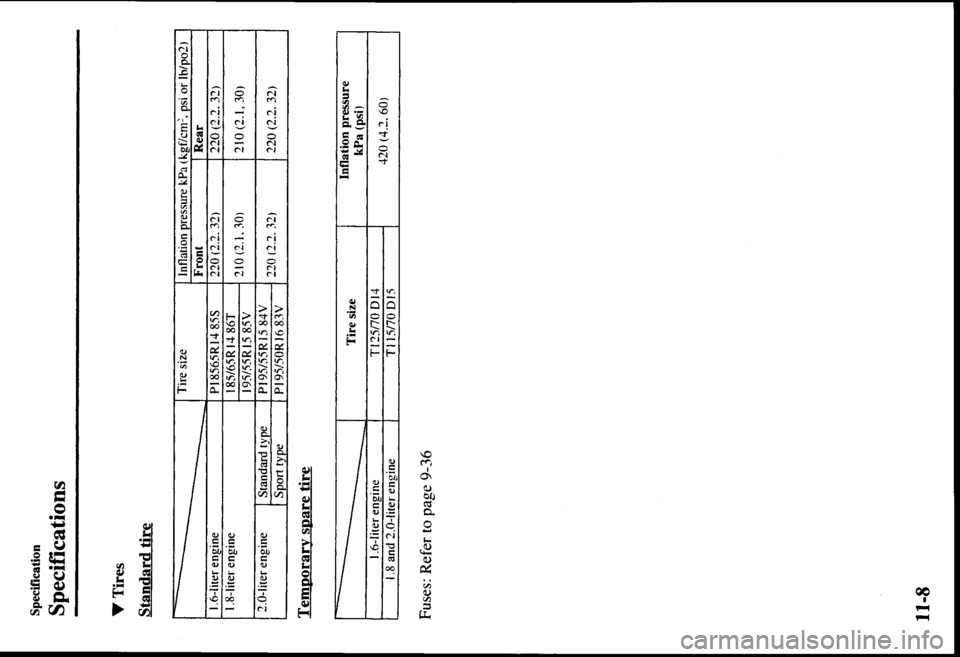 MAZDA MODEL PROTÉGÉ 2000  Owners Manual (in English) 