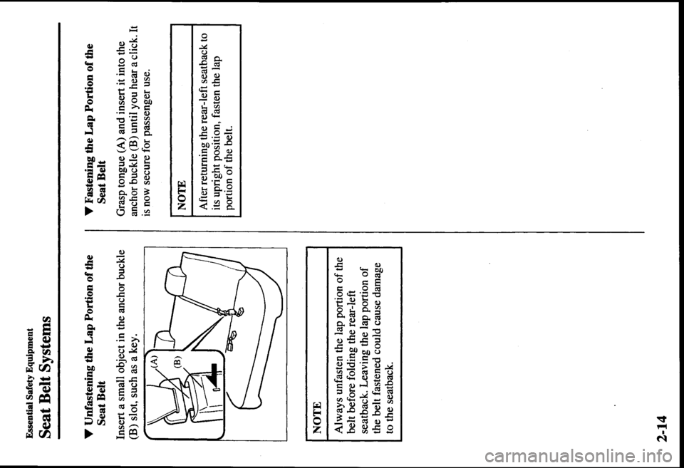 MAZDA MODEL PROTÉGÉ 2000  Owners Manual (in English) 