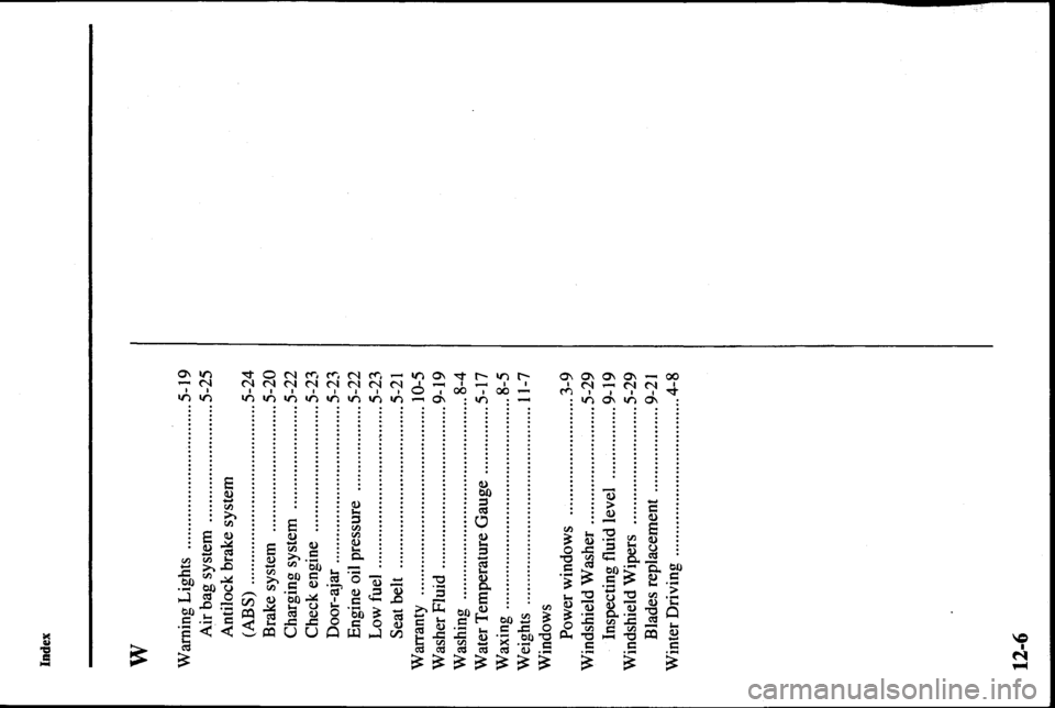 MAZDA MODEL PROTÉGÉ 2000  Owners Manual (in English) 